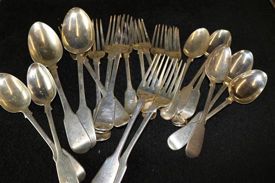 23 items Victorian flatware